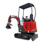 1-Ton Mini Small Excavator – 13.5HP Briggs & Stratton Engine with Factory Hydraulic Thumb (AGT Industrial)