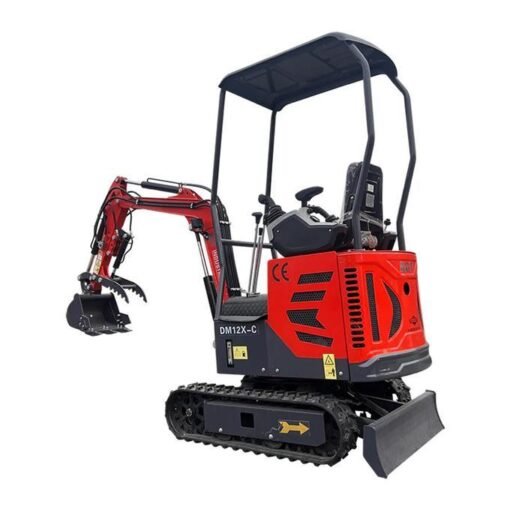 1-Ton Mini Small Excavator – 13.5HP Briggs & Stratton Engine with Factory Hydraulic Thumb (AGT Industrial)