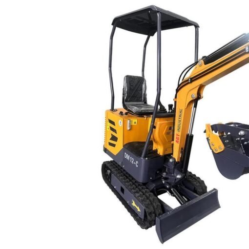 1-Ton Mini Small Excavator – 13.5HP Briggs & Stratton Engine with Hydraulic Thumb and Swing Boom (AGT Industrial)