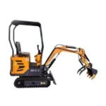1-Ton Mini Small Excavator – 13.5HP Briggs & Stratton Engine with Hydraulic Thumb and Swing Boom (AGT Industrial)