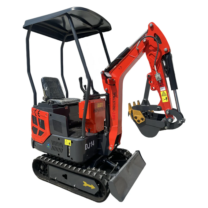 1-Ton Mini Small Excavator – 13.5HP Briggs & Stratton Gasoline Engine Micro Crawler Digger (AGT-DJ14)