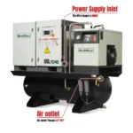 10HP Combined Rotary Screw Air Compressor with Dryer & 66-Gal ASME Tank | 32 CFM, 116 PSI, 460V 3-Phase - Industrial Grade