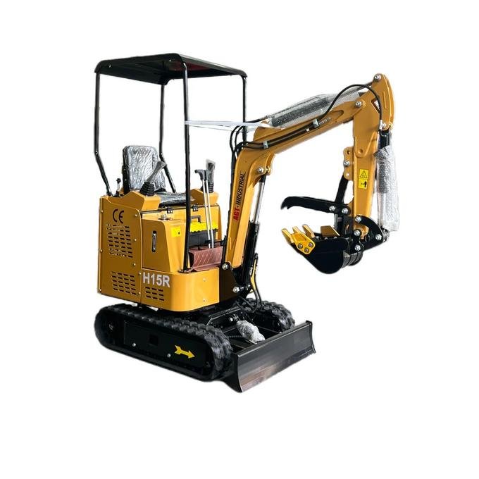 1.5-Ton Mini Small Excavator – 13.5HP Engine with Advanced Pilot System & Retractable Tracks (AGT H15R)