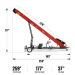Heavy Duty Conveyor, 9HP 270cc Gasoline Powered Max. 180" Lift Height, 276'' Length, 24" Width, HC2320 - Image 2