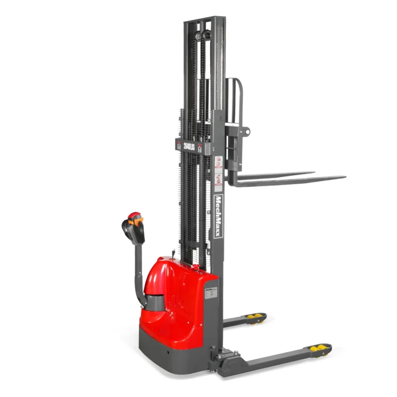 2640lbs Electric Straddle Stacker, 138" Lift, Adjustable Legs & Forks, F26-138SLA