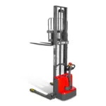 3300lbs Electric Straddle Stacker, 118" Lift, Adjustable Legs & Forks, F33-118SLA