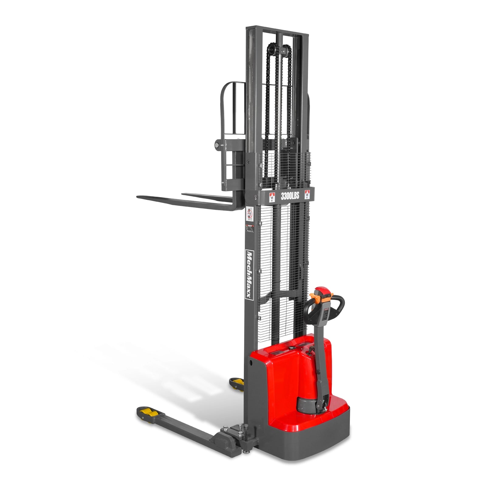 3300lbs Electric Straddle Stacker, 118" Lift, Adjustable Legs & Forks, F33-118SLA 3300lbs Electric Straddle Stacker, 118" Lift, Adjustable Legs & Forks, F33-118SLA