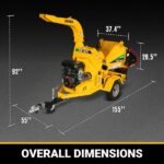 35hp 1000cc ZONSEN E-Start 8 inch Gas Powered Commerical Wood Chipper with Intelligent Hydraulic Feeding System , CROBA TX1000