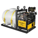 4000 PSI 4 GPM ZONSEN E-Start Engine Hot Water Pressure Washer Skid Mounted with 245 Gal Tank, HPW40DBT