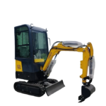 TYPHON TERROR X 1.2-Ton Mini Cabin Excavator – 2500 lbs Micro Crawler Trench Digger with Enclosed Cab