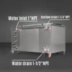 81 Gal / 308L Heavy Duty Industrial Ultrasonic Parts Washer, 28kHz 40 Transducers, Oil Skimmer, SS304 Tank, 10kW Heater, 208–240V 3 Phase Power - Image 2