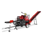 Firewood Log Splitter Processor with Conveyor, 20ton Splitting Force 24" x 15" Log Capacity, 18" Chainsaw, HLS20
