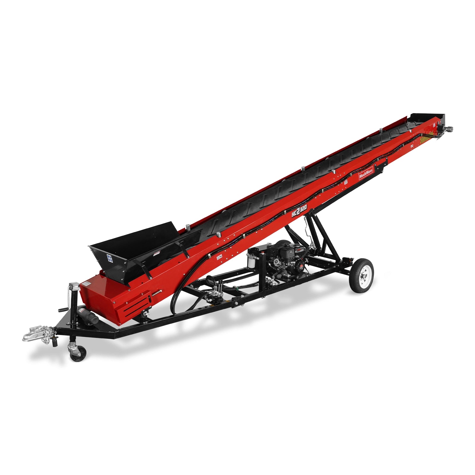 Heavy Duty Conveyor, 9HP 270cc Gasoline Powered Max. 180" Lift Height, 276'' Length, 24" Width, HC2320 Heavy Duty Conveyor, 9HP 270cc Gasoline Powered Max. 180" Lift Height, 276'' Length, 24" Width, HC2320