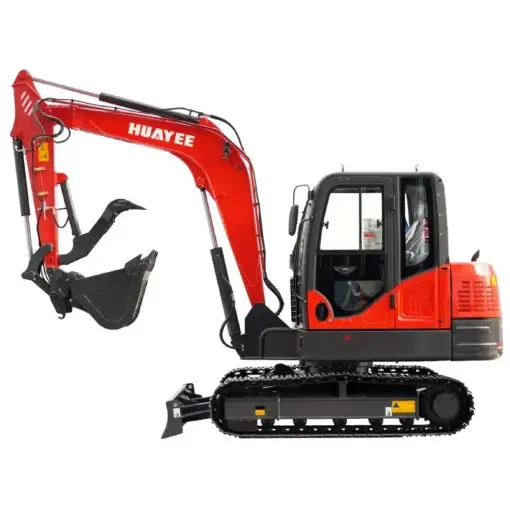 HUAYEE HY60C 6-Ton Industrial Mini Excavator – Premium Yanmar Engine Heavy-Duty Crawler Digger with Enclosed Cab