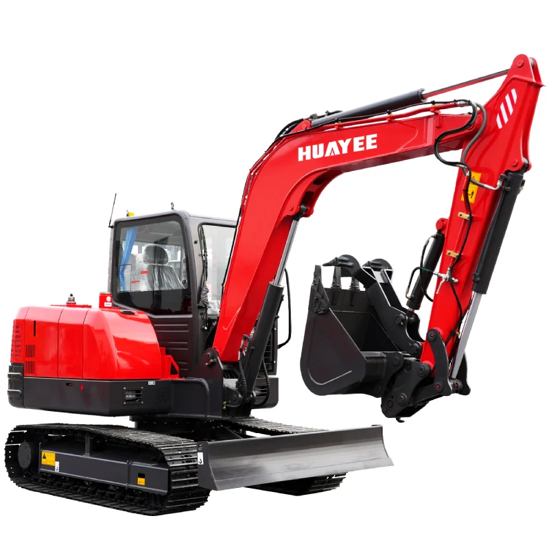 HUAYEE HY60C 6-Ton Industrial Mini Excavator – Premium Yanmar Engine Heavy-Duty Crawler Digger with Enclosed Cab