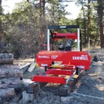 32" Portable Sawmill (5 x Blades Included), 459cc 15HP E-Start Gasoline Engine, 26.5" Board Width, 20' Track Length (13' Track Length + 6.4' Track Extension Included) , SM-32 - Image 4