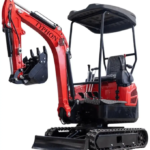 TYPHON LUX Heavy-Duty Mini Excavator – 4000 lbs Rubber Track Digger with Kubota Diesel Engine