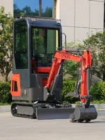 TYPHON TERROR ONE 1.1-Ton Mini Cabin Excavator – High-Performance Micro Crawler Trench Digger with Enclosed Cab