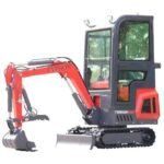 TYPHON TERROR ONE 1.1-Ton Mini Cabin Excavator – High-Performance Micro Crawler Trench Digger with Enclosed Cab