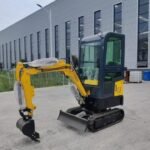 TYPHON TERROR X 1.2-Ton Mini Cabin Excavator – 2500 lbs Micro Crawler Trench Digger with Enclosed Cab