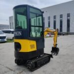 TYPHON TERROR X 1.2-Ton Mini Cabin Excavator – 2500 lbs Micro Crawler Trench Digger with Enclosed Cab