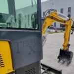 TYPHON TERROR X 1.2-Ton Mini Cabin Excavator – 2500 lbs Micro Crawler Trench Digger with Enclosed Cab