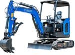 TYPHON TERROR X2 STORM 2.5-Ton Mini Excavator – Kubota V1505 25HP Diesel Engine EPA-Certified Crawler Digger