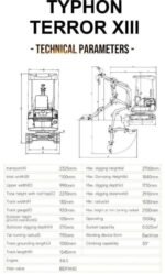 TYPHON TERROR XIII 1.3-Ton Mini Excavator – High-Performance Micro Crawler Trench Digger with Protective Canopy & Advanced Hydraulics
