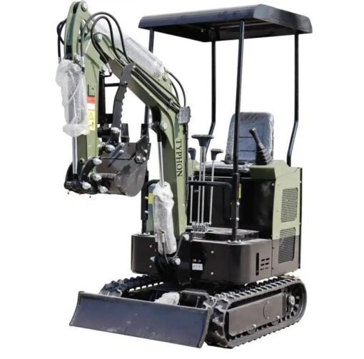TYPHON TERROR XV STORM 1.05-Ton Mini Excavator – High-Performance Crawler Trench Digger with Protective Canopy