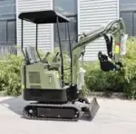 TYPHON TERROR XV STORM 1.05-Ton Mini Excavator – High-Performance Crawler Trench Digger with Protective Canopy
