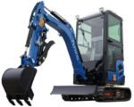 TYPHON TERROR XVII Heavy-Duty Cabin Mini Excavator – 4000 lbs Closed Cab Rubber Track Digger with Kubota Diesel