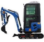 TYPHON TERROR XVII Heavy-Duty Cabin Mini Excavator – 4000 lbs Closed Cab Rubber Track Digger with Kubota Diesel