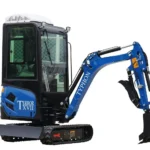 TYPHON TERROR XVII Heavy-Duty Cabin Mini Excavator – 4000 lbs Closed Cab Rubber Track Digger with Kubota Diesel