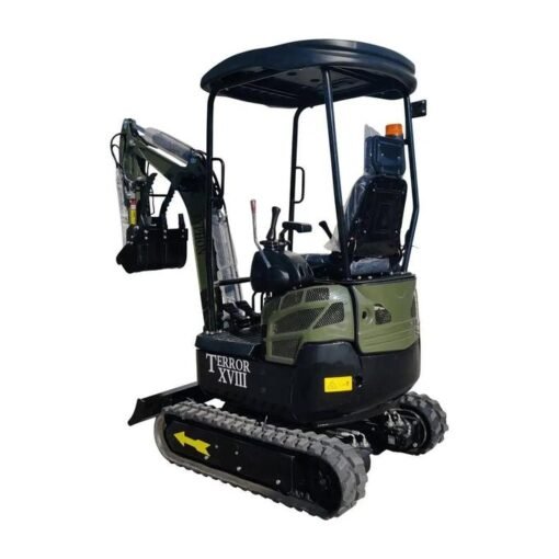 TYPHON TERROR XVIII Heavy-Duty Mini Excavator – 4000 lbs Rubber Track Digger with Kubota Diesel Engine