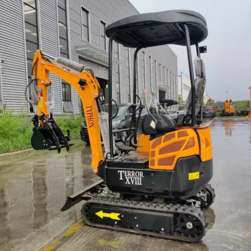 TYPHON TERROR XVIII Heavy-Duty Mini Excavator – 4000 lbs Rubber Track Digger with EPA-Certified Kubota D902 Diesel Engine (Alternative Layout)