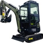 TYPHON TERROR XVIII Prestige Heavy-Duty Mini Excavator – 2-Ton Green Edition Rubber Track Digger with Kubota Diesel