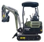 TYPHON TERROR XX Heavy-Duty Mini Excavator – 4000 lbs Green Edition Rubber Track Digger with Kubota D902 Diesel