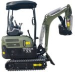 TYPHON TERROR XX Heavy-Duty Mini Excavator – 4000 lbs Green Edition Rubber Track Digger with Kubota D902 Diesel