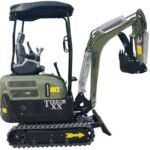 TYPHON TERROR XX Heavy-Duty Mini Excavator – 4000 lbs Green Edition Rubber Track Digger with Kubota D902 Diesel