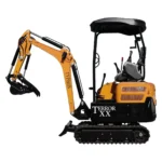 TYPHON TERROR XX Heavy-Duty Mini Excavator – 4000 lbs Rubber Track Digger with Kubota D902 Diesel Engine