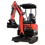 TYPHON TERROR XX Heavy-Duty Mini Excavator – 4000 lbs Rubber Track Digger with Kubota D902 Diesel Engine (Alternative Layout)