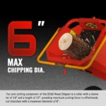 6 inch HONDA E-Start Gasoline Engine Powered 4 - Wheel Drum Wood Chipper with Taillight , B150 - Image 4